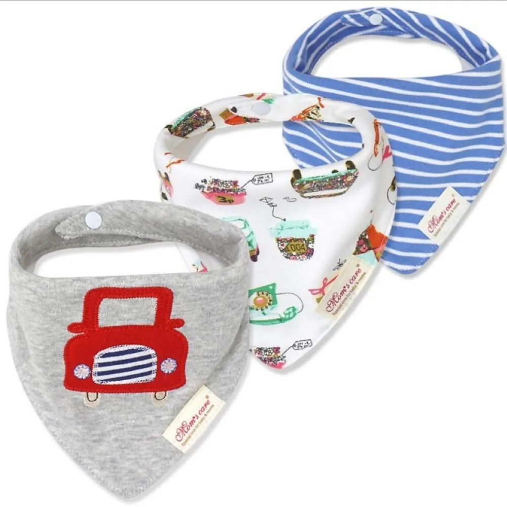 3PCS Baby Cotton double-layer thick waterproof Bibs Baby Accessories Wholesale