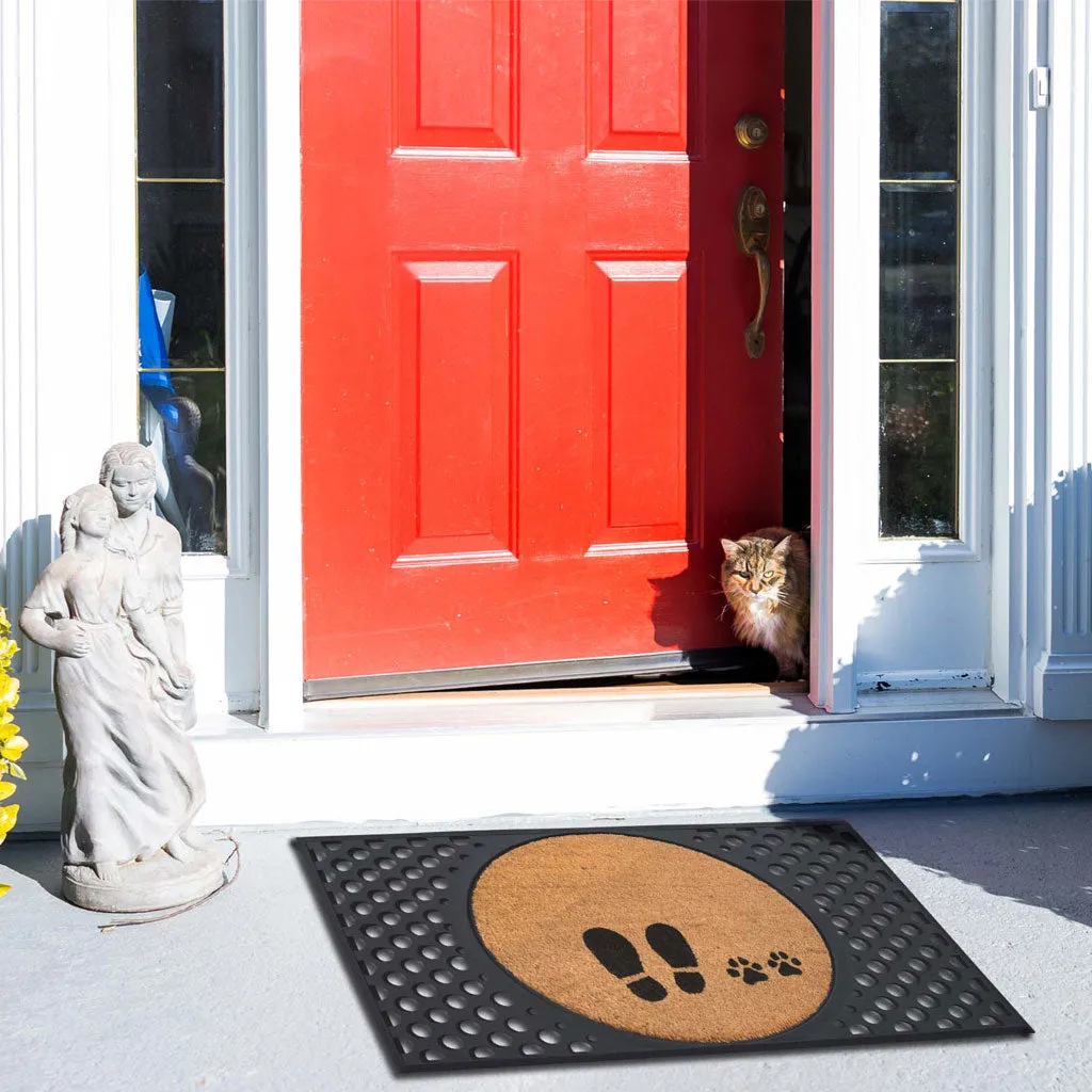 4 Cats & Dogs Two Pets   Home Round Entrance Mat