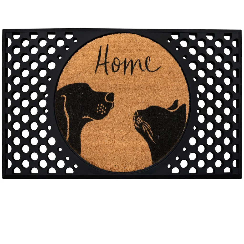 4 Cats & Dogs Two Pets   Home Round Entrance Mat