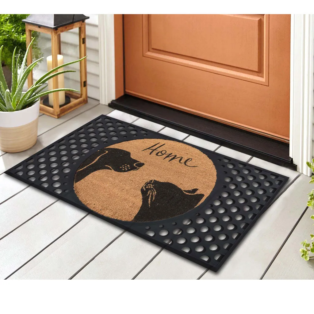 4 Cats & Dogs Two Pets   Home Round Entrance Mat