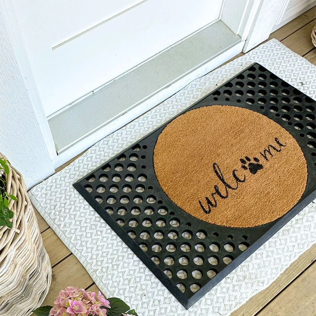 4 Cats & Dogs Two Pets   Home Round Entrance Mat