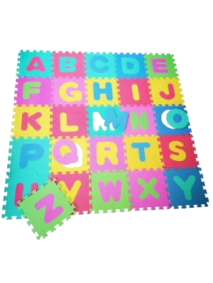 Alphabet Educational Foam Floor Mat for Kids - 26 Pieces - 1.4 x 1.4 Meters - Eva baby play mat