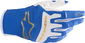 ALPINESTARS Techstar Gloves - Blue/Gold - Small 3561023-7265-S