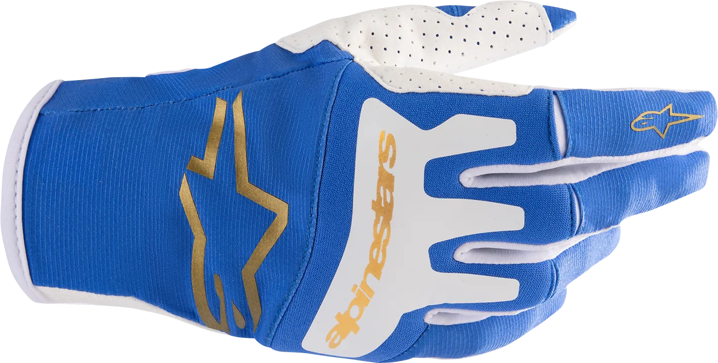 ALPINESTARS Techstar Gloves - Blue/Gold - Small 3561023-7265-S