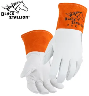 Black Stallion (Revco) 25K Grain Kidskin Premium TIG Welding Gloves