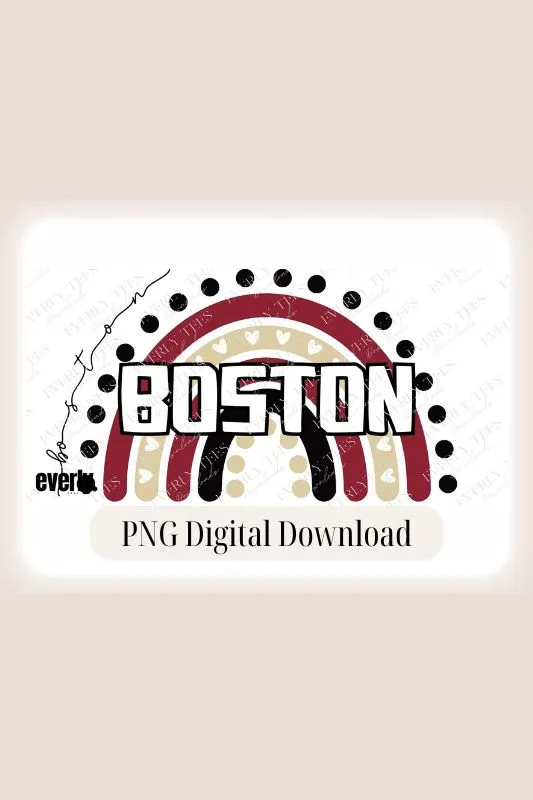 Boston College Rainbow Design PNG Download