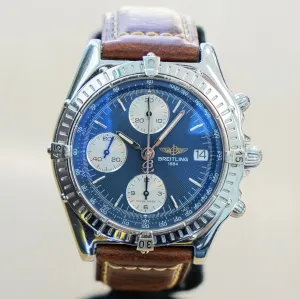 BREITLING Chronomat A13048 Automatic Chronograph Pilot’s Watch 40mm Blue Dial