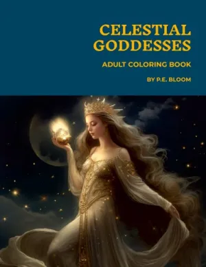 CELESTIAL GODDESSES ADULT COLORING BOOK