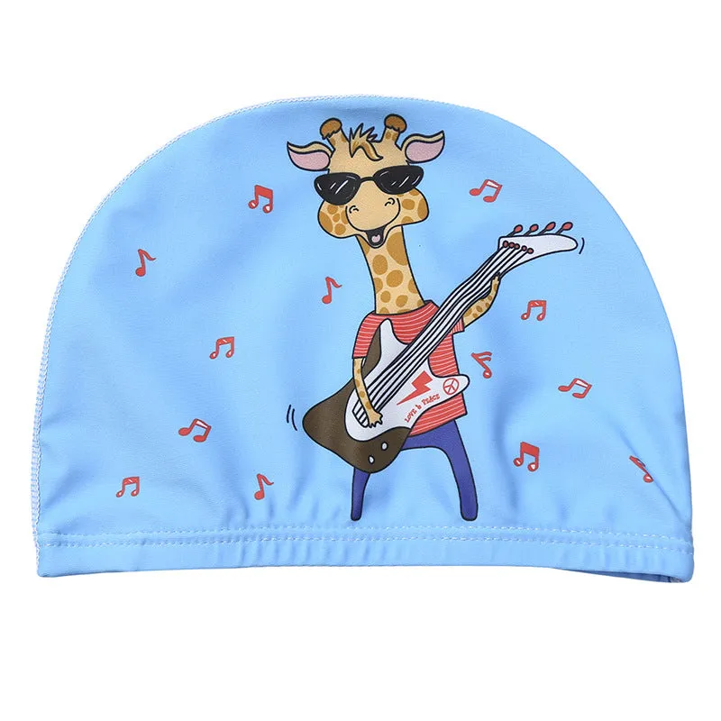 Children's Swimming Hat Printed Cartoon Comfortable Swimming Cloth Hat