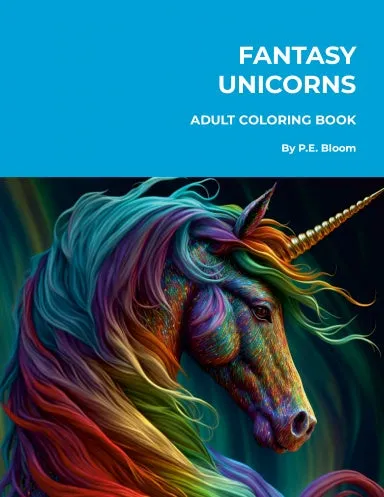 FANTASY UNICORNS ADULT COLORING BOOK