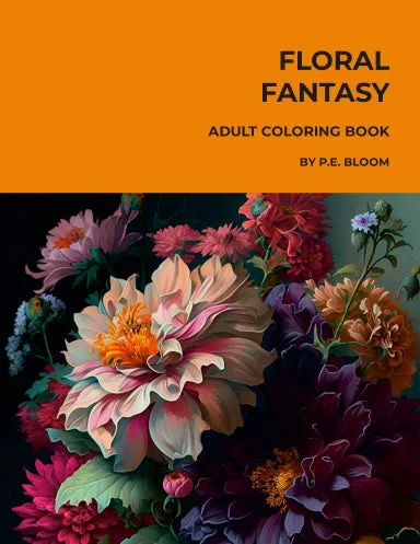 FLORAL FANTASY ADULT COLORING BOOK