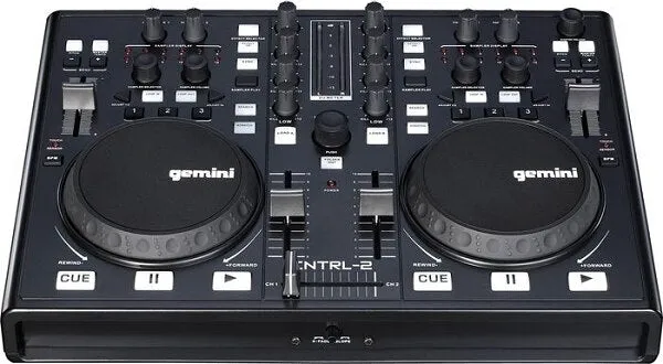 Gemini CNTRL2 USB-MIDI DJ Mixer and Controller with Sound Card