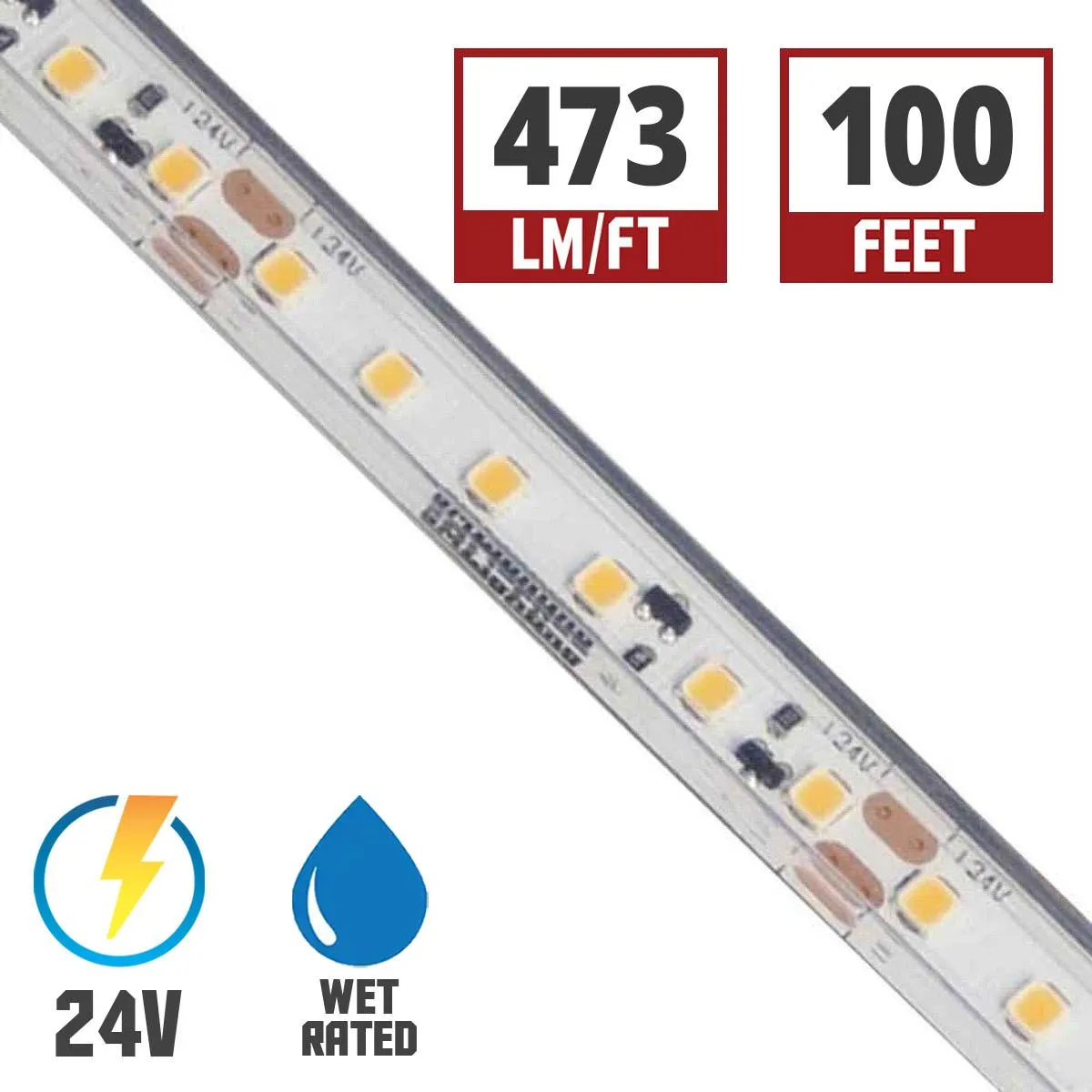 GM Lighting LTR-P Pro Series Wet Location 1.5W/3.0W/5.8W LED Tape, IP65