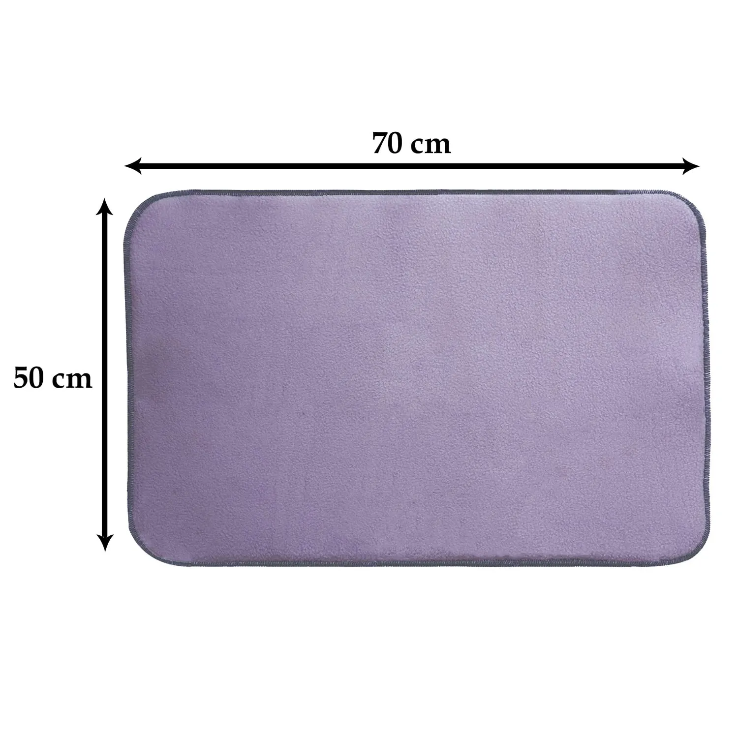 Heart Home Microfiber Reversible Dish Drying Mat with Absorbent Parity for Kitchen 27"x 19"(Purple)