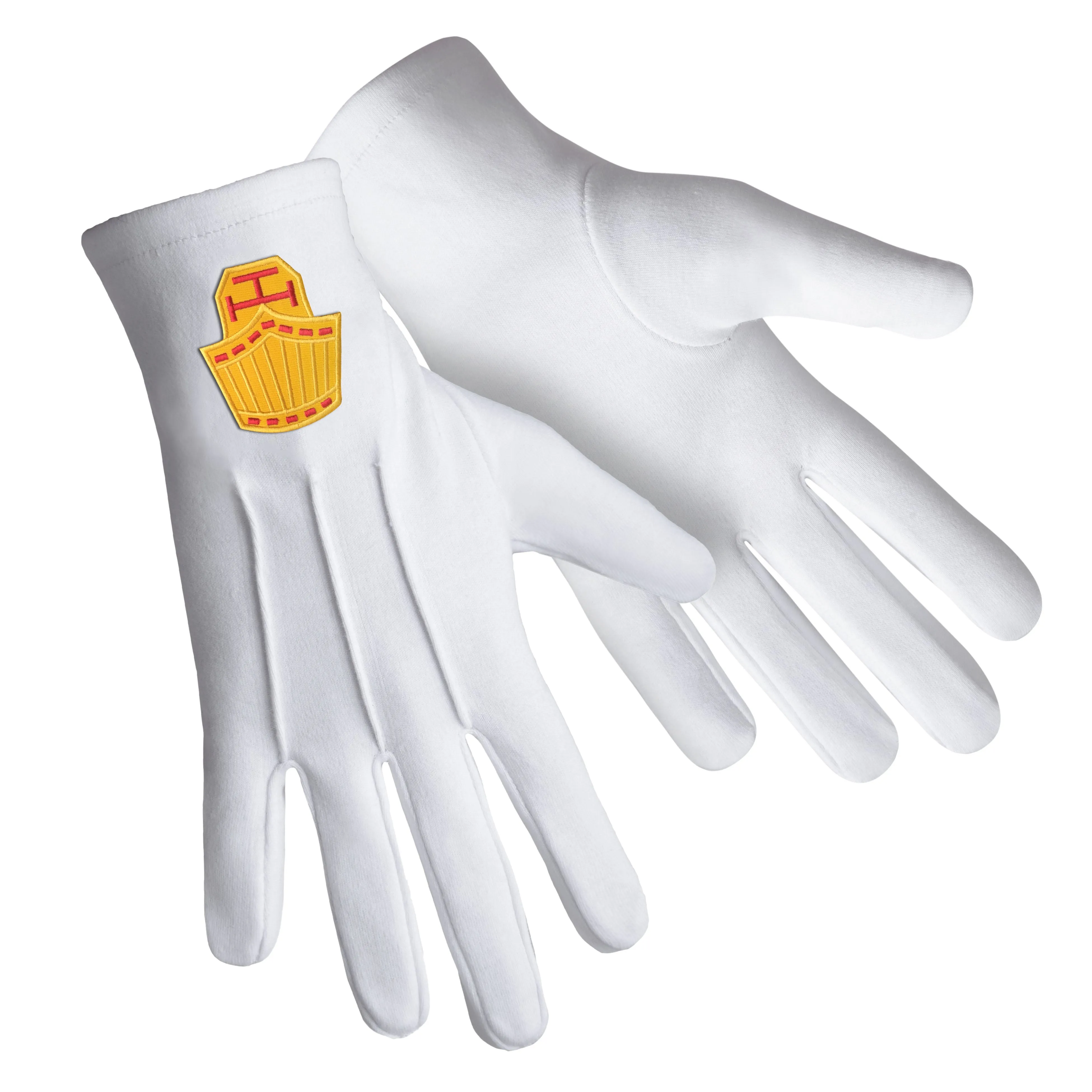 High Priest Royal Arch Chapter Gloves - White Pure Cotton