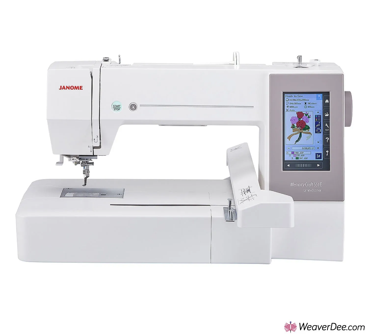 Janome MC550E LE Latest Edition Embroidery Machine FREE Design Software worth £379