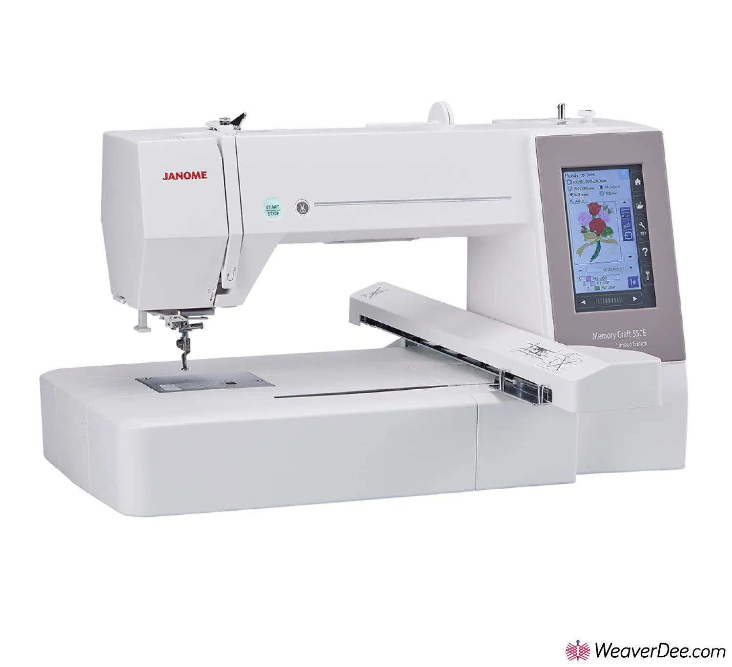 Janome MC550E LE Latest Edition Embroidery Machine FREE Design Software worth £379