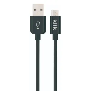 Klik Micro Usb Charge/Sync Cable - 1.2M - Black