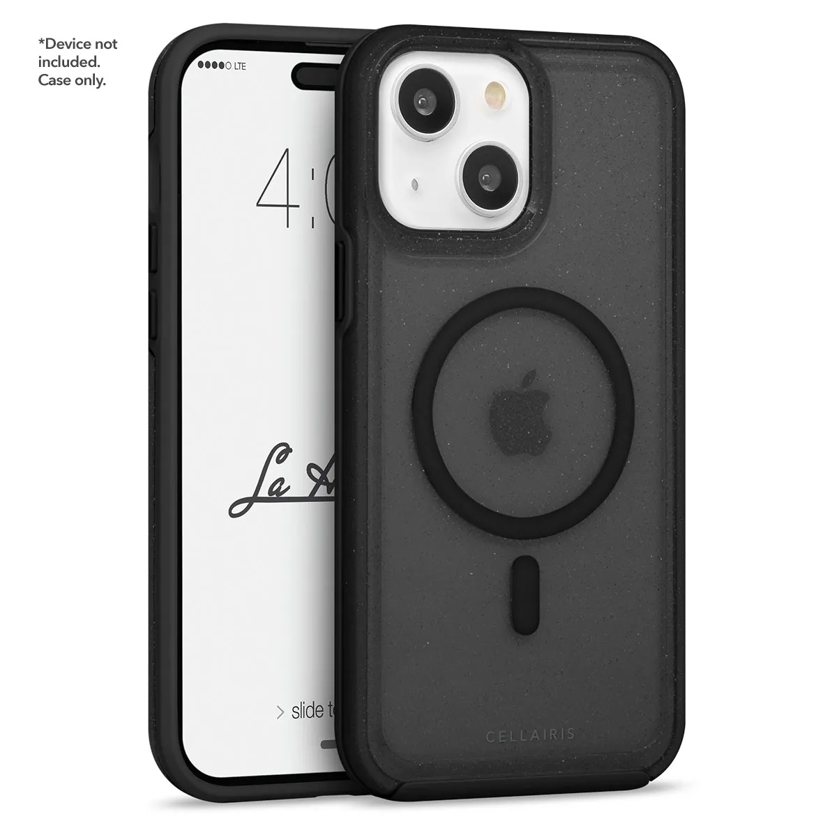 La Hornet - iPhone 15 Plus / iPhone 14 Plus Clear Black Glitter w/ MagSafe Case