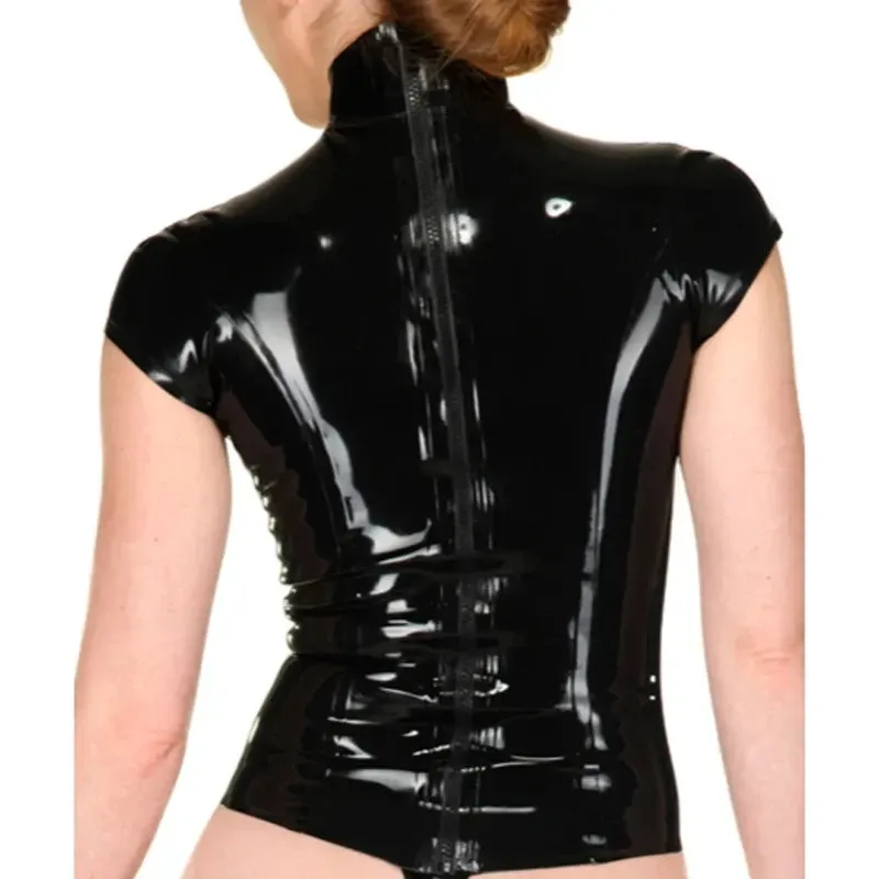 Latex High Neck T-Shirt