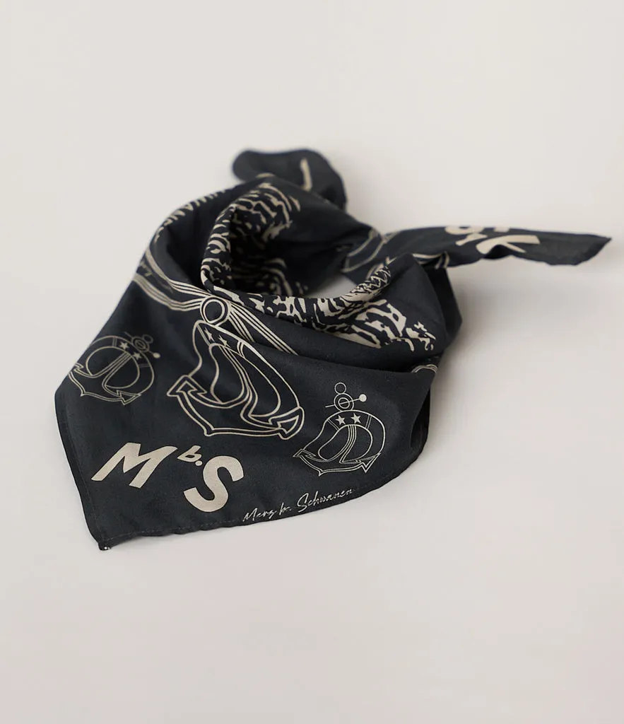 Merz Accessories Cotton Bandana Charcoal