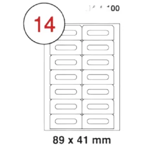 MULTI PURPOSE WHITE LABEL-89X41mm