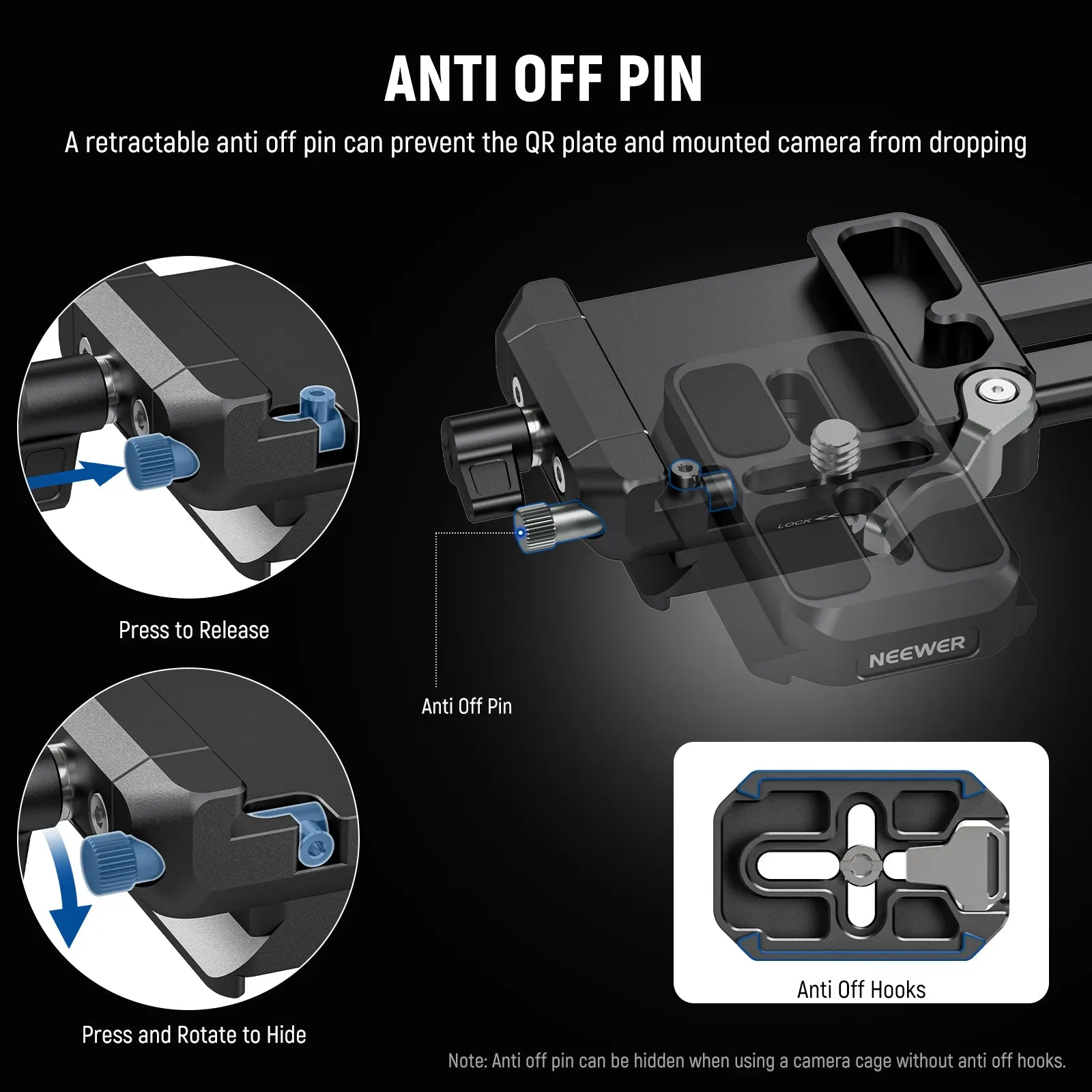 NEEWER PS015 Foldable V Mount Battery Plate