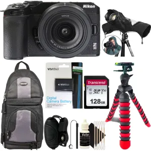 Nikon Z30 Mirrorless Camera with DX 16-50mm Lens (Black) Tourists' Favorite Bundle - 128GB Memory with Replacement Battery   More