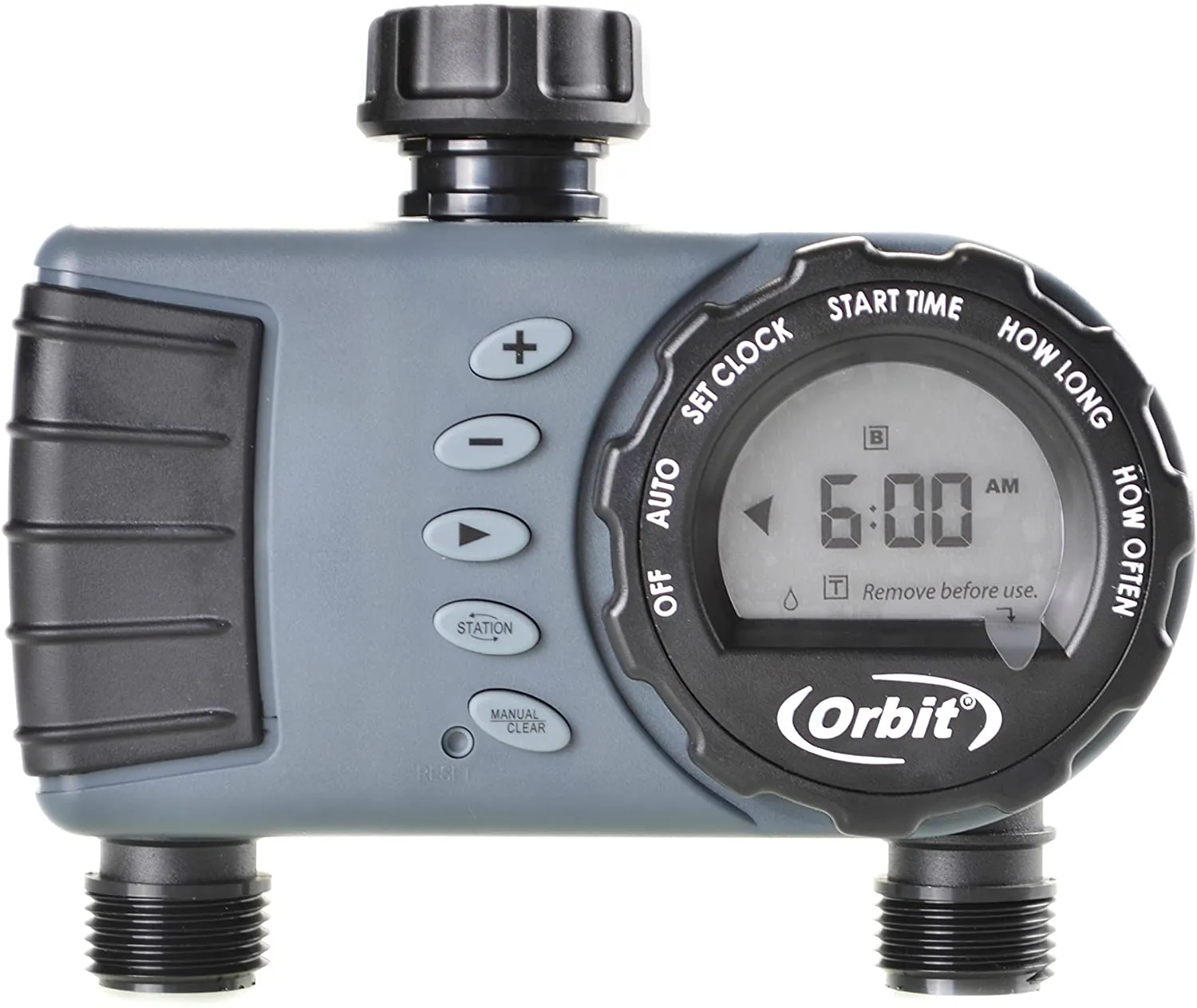 Orbit 1 Dial 2 Outlets Digital Hose Faucet Timer, Conserve Water