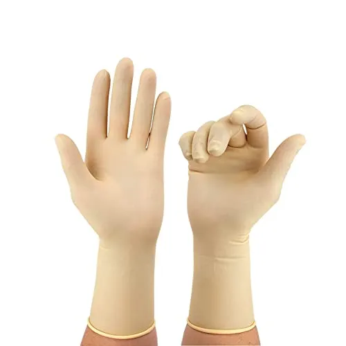 OTICA Pre Powdered Surgical Gloves Sterile Latex Gloves EO Quality, CE,ISO Approved (7, 50)