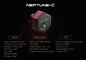 Player One Astronomy Neptune-C (IMX178)USB3.0 Color Camera