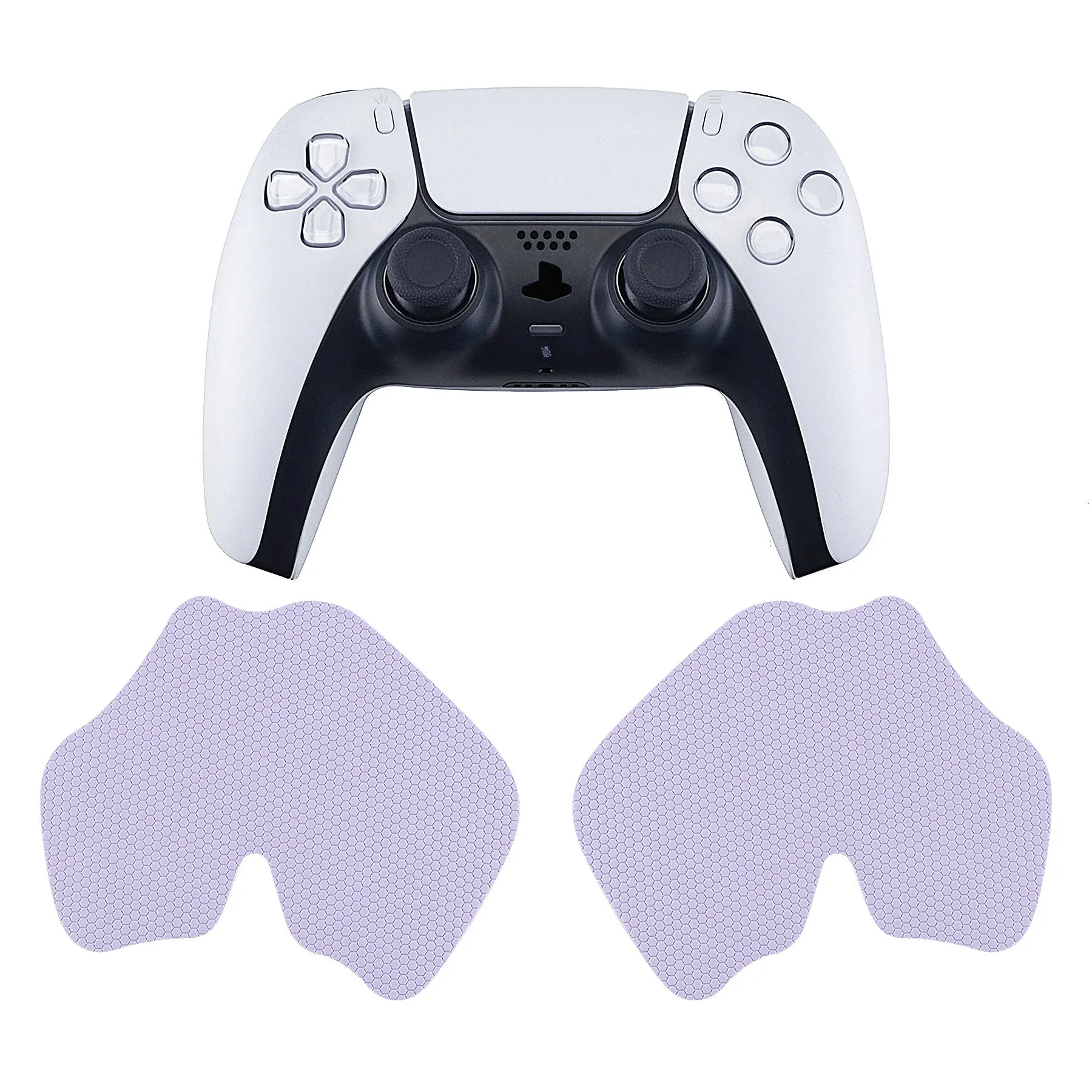 PlayVital Mauve Purple Anti-Skid Sweat-Absorbent Controller Grip for PS5 Controller, Professional Textured Soft Rubber Pads Handle Grips for PS5 Controller - PFPJ023