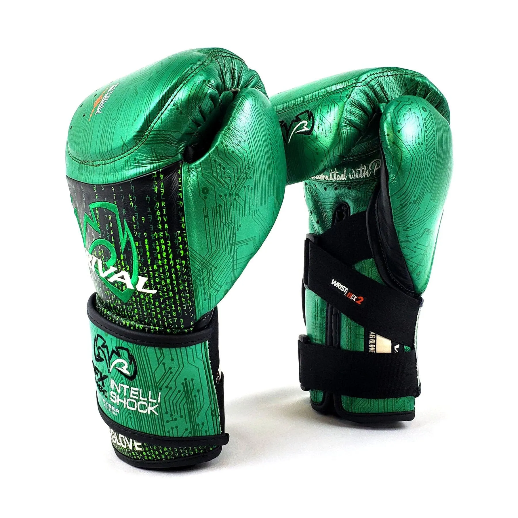 RIVAL RFX-GUERRERO INTELLI-SHOCK BAG GLOVES CYBER EDITION - BLACK/GREEN