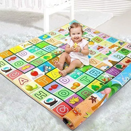 SILENCIO Double Sided Water Proof Baby Mat Carpet Baby Crawl Play Mat Kids Infant Crawling Play Mat Carpet Baby Gym Water Resistant Baby Play & Crawl Mat(Large Size - 6 Feet X 4 Feet), Pack of 1