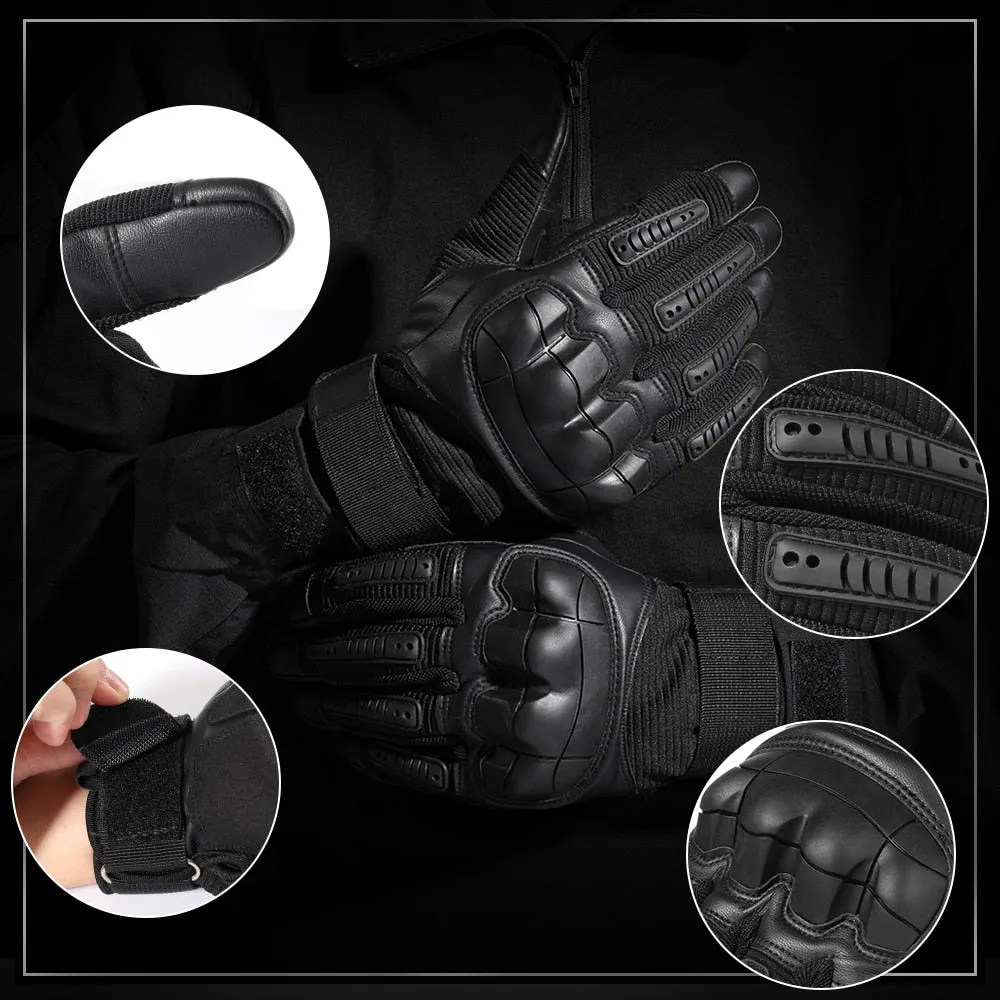 Taktiska Handskar med Touch Screen funktion - Tactical Gloves PU Leather Army Military Combat