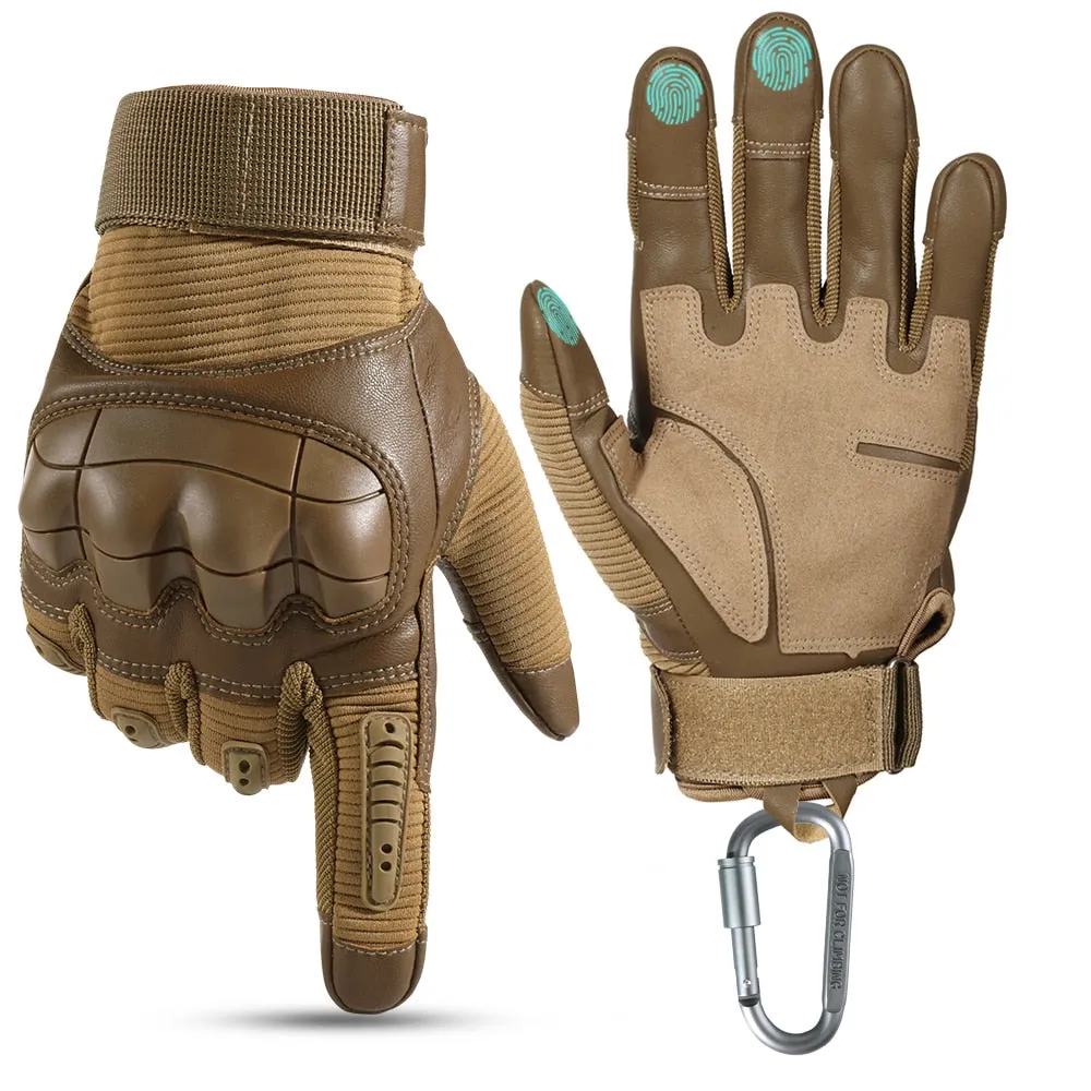 Taktiska Handskar med Touch Screen funktion - Tactical Gloves PU Leather Army Military Combat