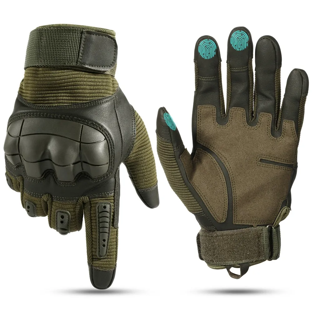 Taktiska Handskar med Touch Screen funktion - Tactical Gloves PU Leather Army Military Combat