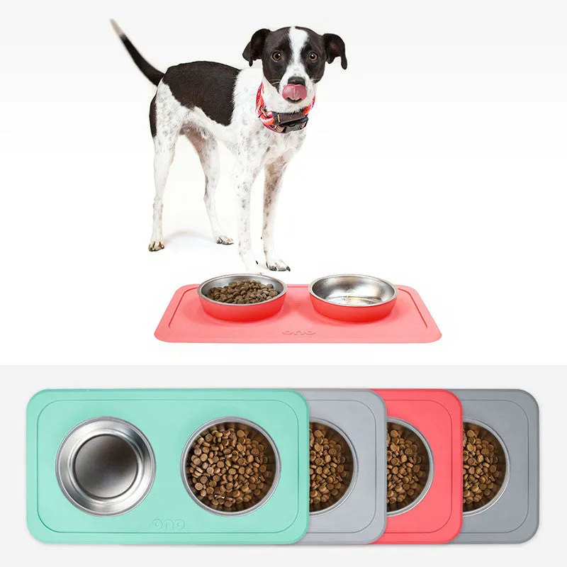 The Good Bowl Double Pet Feeder - Coral