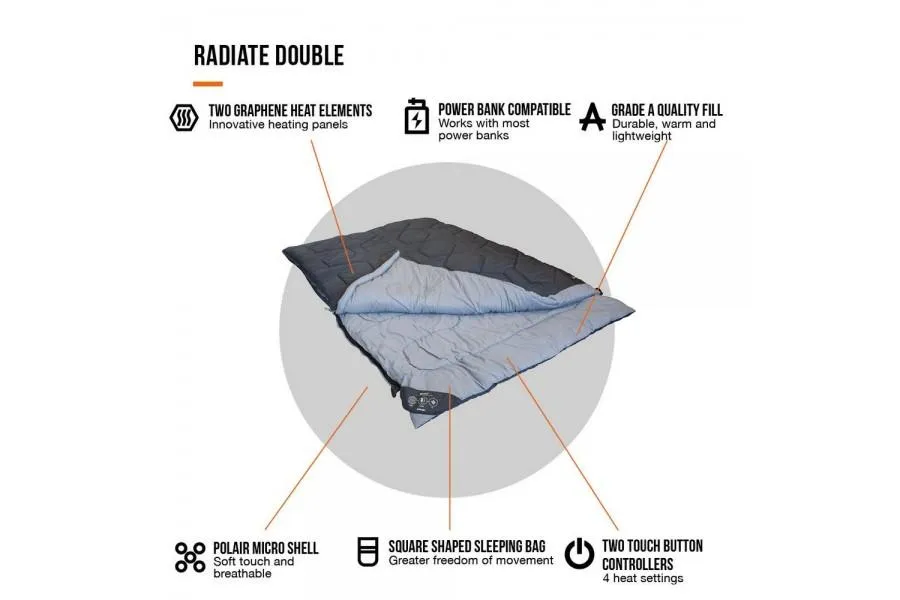 Vango Radiate Electric Heated Sleeping Bag - Double