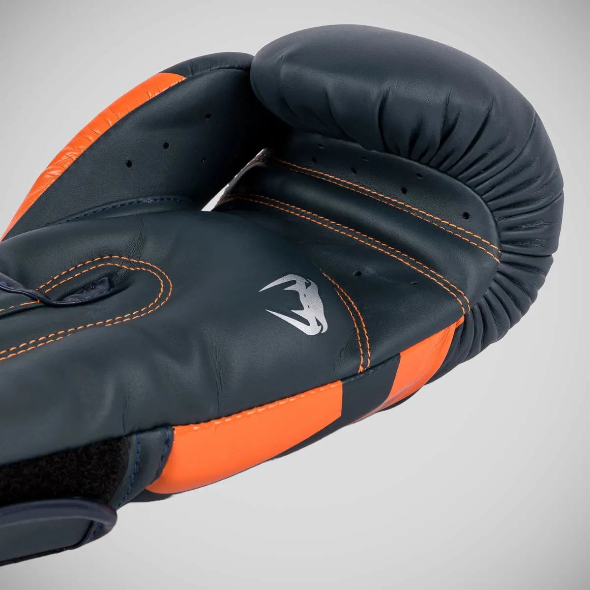 Venum Elite Boxing Gloves Navy/Silver/Orange