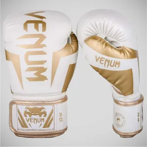 Venum Elite Boxing Gloves White/Gold