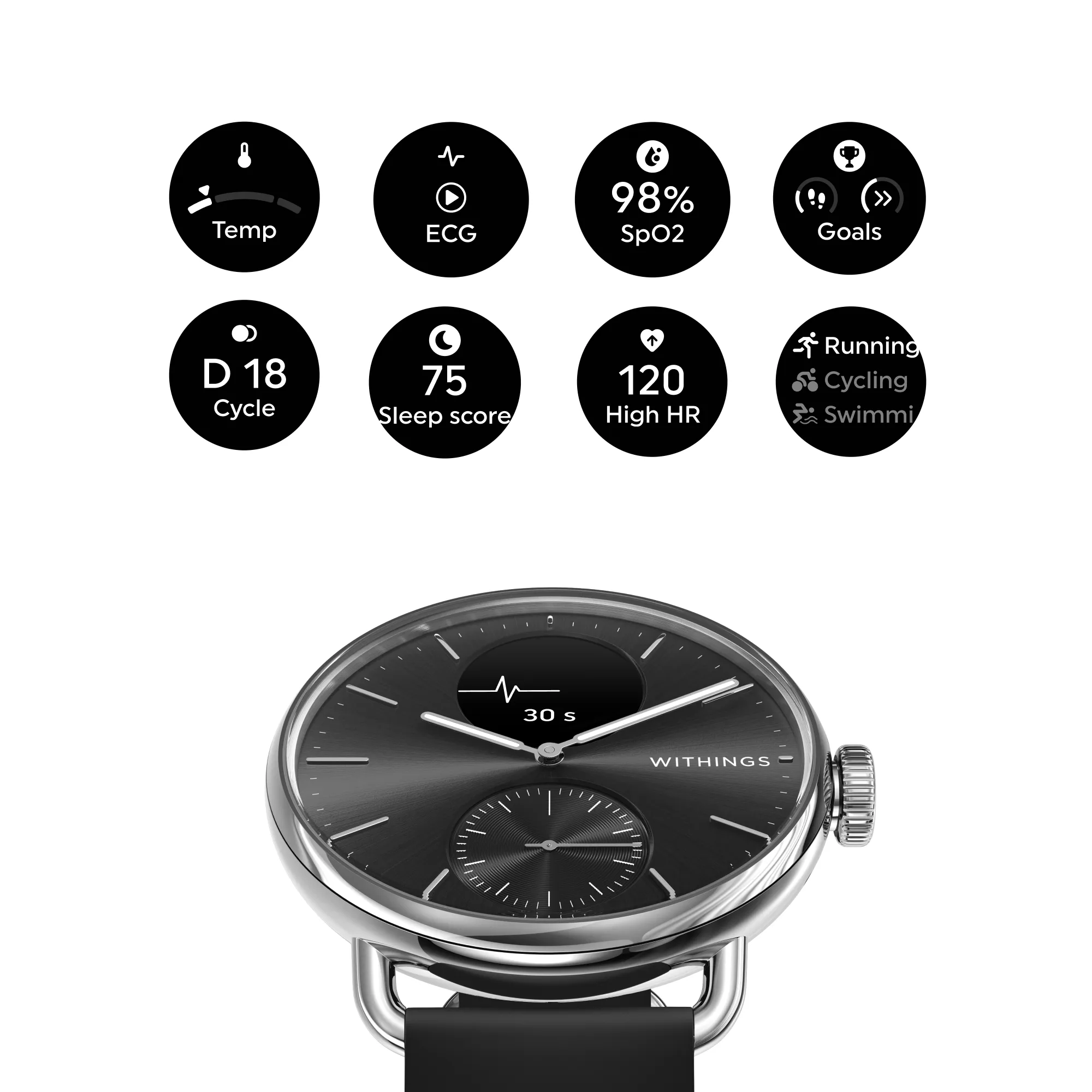 Withings  Scanwatch 2 38Mm Black