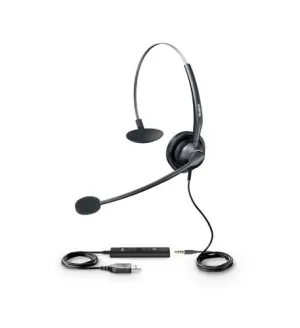 Yealink UH33 USB Monaural Headset for IP Phones - USB Connection or a 3.5MM  - For Computers